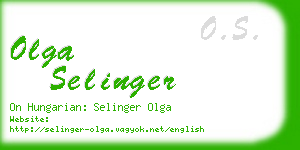 olga selinger business card